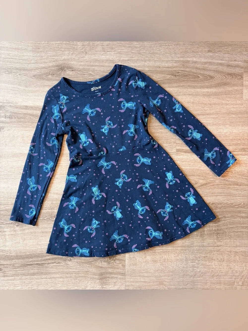 Disney little girls Stitch long sleeve dress